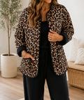 Brown Leopard Quilted Jacket RTS