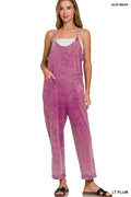 Washed-Spaghetti Strap Overalls Zenana RTS