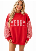 Gingham Plaid Oversized Pullover RTS